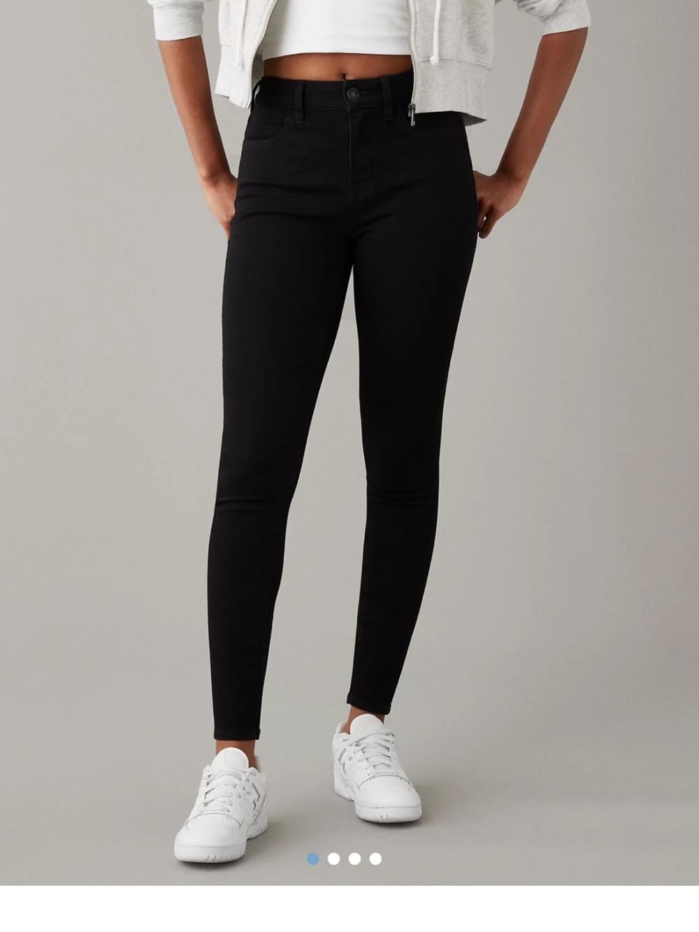 American Eagle AE Dream High Waisted Jegging Black Skinny Jeans (4 Regular)